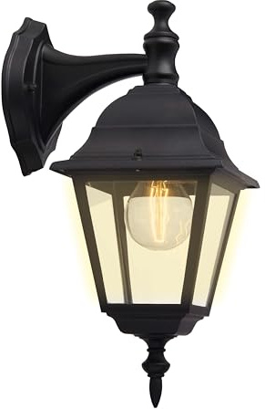 Brilliant Newport hängende Außenwandleuchte schwarz LED-Wandleuchte für draußen E27 Sockel exkl. LED Leuchtmittel wetterfeste Außenleuchte