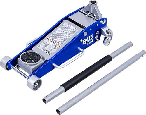 BGS 2889 | Rangier-Wagenheber | 2,5 t | hydraulisch | Hubhöhe 100-460 mm | Aluminium-Stahl-Konstruktion | Hydraulik mit Doppelhubkolben