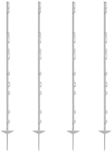 VOSS.farming 40x Weidezaunpfähle Farm 156, 156 cm, 11 Ösen, weiß