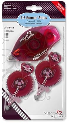 SCRAPBOOK ADHESIVES BY 3L E-Z Runner Permanent Strips Refill Value Pack,