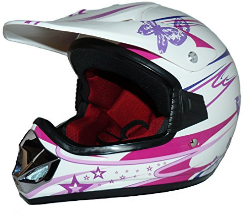 protectWEAR Kindercrosshelm MaX Racing blau Glanz