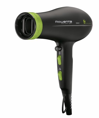 Rowenta CV6030 Haartrockner Eco Intelligence Instant Dry | Luftstrom-Booster (Wackeldüse) für breit gefächerten Luftstrom | 1500 W | 3 Temperaturen | 2 Geschwindigkeiten | Kaltstufe, Schwarz