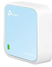 TP-Link TL-WR802N N300 WLAN Nano Router (Tragbar, Accesspoint, TV Adapter, Repeater, Router, Client, 300 Mbit/s (2,4GHz), Media, FTP Server), blau/weiß, 57 x 57 x18 mm