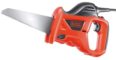 BLACK+DECKER Säbelsäge universal elektrisch 400W (zum Sägen Von Holz, Metall Oder Kunststoff, Inkl. Holzsägeblatt (239mm) KS880EC