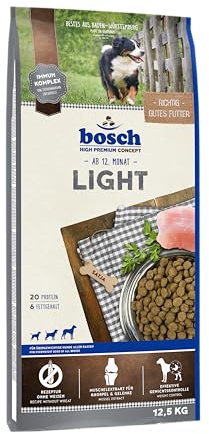 bosch HPC Light | Hundetrockenfutter für übergewichtige Hunde aller Rassen | 1 x 12.5 kg