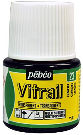 Pebeo Vitrail Glasmalfarbe, Buntglaseffekt, Zitrone, Zitrone