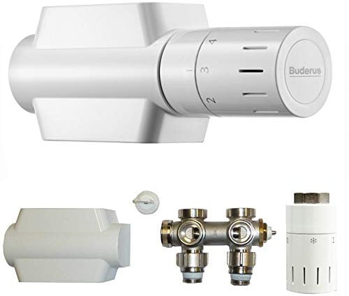Buderus Ventil-Armaturen Set Multiblock Universal Eck- und Durchgangsform inkl. Thermostatkopf