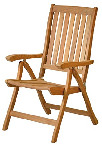 Hochlehner Pisa Teak-Holz für Garten wetterfest klappbar verstellbar