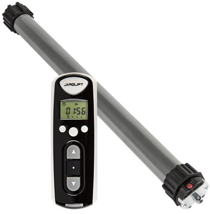 jarolift 1 x Elektronischer Funk-Rollladenmotor Rohrmotor TDEF 10/13 inkl. Funkhandsender Timer 4-Kanal TDRCT 04 mit integrierter Zeitschaltuhr