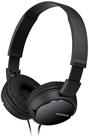 Sony MDR-ZX110 faltbarer Bügelkopfhörer, Schwarz, Ohne Mikrofon, 25