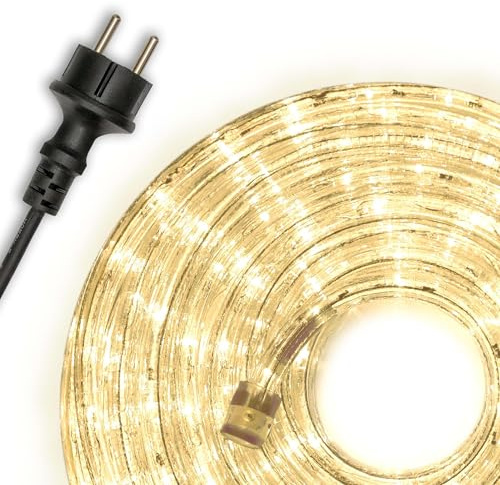 Nipach 10 m 240 LED Lichterschlauch – Leuchtfarbe: warm-weiß 2 – Innen- und Außenbereich