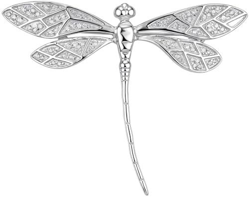 Brosche in Libellen-Optik aus Sterlingsilber, mit Geschenkbox