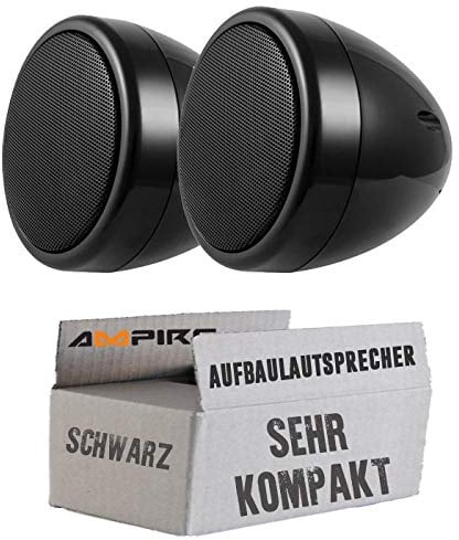 AMPIRE Premium Aufbaulautsprecher, 7cm, schwarz - QX75-BLK