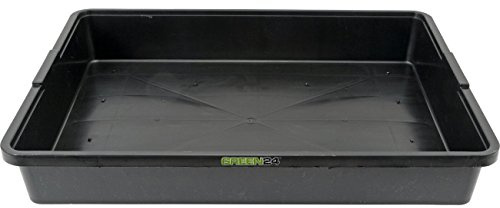 GREEN24 Profi Gewächshaus-Wanne XL565 wasserdicht für Pflanzen, Gewächshäuser und Garten, 56,5 x 41,5 x 8,5 cm, schwarz, für Innen und Außen