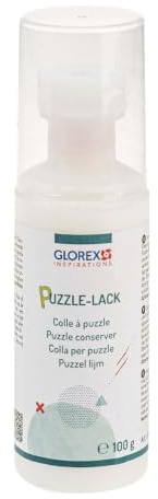 GLOREX 6 8090 850 Puzzle-Kleber, Mehrfarbig, 14.7 x 5 x 4 cm | für 2000 Teile, Kleber um Puzzle zu Fixieren & Aufhängen