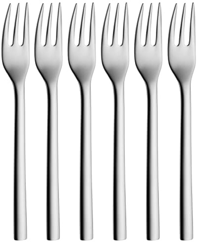 WMF Nuova Kuchengabel Set 6-teilig, 16 cm, Cromargan Edelstahl poliert, glänzend, spülmaschinengeeignet