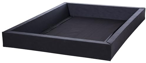 Beliani Schaumstoffrahmen für Wasserbettmatratzen 180 x 200 cm schwarz Simple