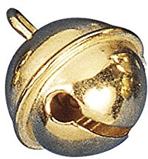 Rayher Metallglöckchen kugelförmig, 19 mm ø, gold, Beutel 10 Stück, Schellen, Weihnachtsglöckchen, Deko Glöckchen, Glöckchen zum Basteln, 2503306