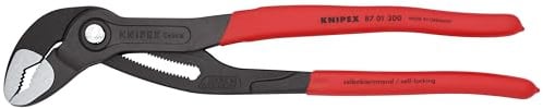 KNIPEX Cobra Hightech-Wasserpumpenzange mit rutschhemmendem Kunststoff überzogen 300 mm, 87 01 300