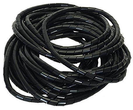 Flexible-Kabelspirale Spiralschlauch Wickelschlauch - Bündelbereich Ø 6-60 mm Länge 10 m SCHWARZ