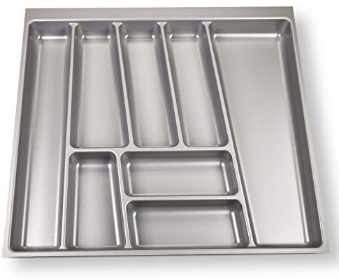 ORGA-BOX® II Besteckeinsatz für Nobilia 60er Schublade bis 07/2012 (462 x 505 mm BITTE MESSEN SIE IHR SCHUBLADENINNENMAß!) silbergrau