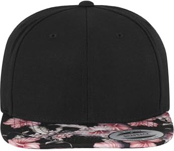 Flexfit Unisex Floral Snapback Cap, Damen und Herren Kappe, erhältlich in 2 Farben, Einheitsgröße