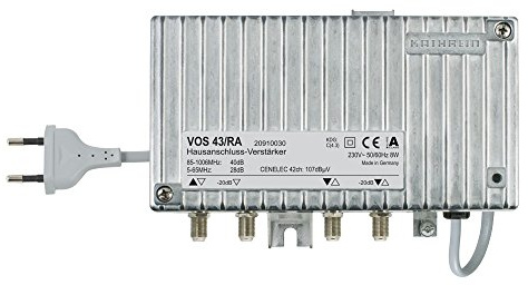 Kathrein VOS 43/RA Hausanschluss-Verstärker Silber
