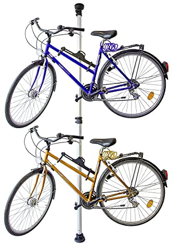 Relaxdays Sonstiges Teleskop-fahrradhalterung Für 2 Fahrräder Verstellbar, silber und schwarz, STANDARD (160-340 Cm)