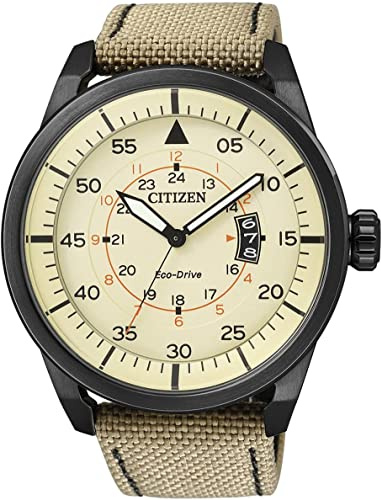 Citizen Herren-Armbanduhr XL Analog Quarz Textil AW1365-19P