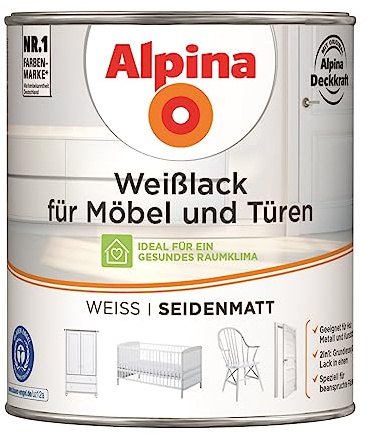 Alpina Weißlack für Möbel und Türen 750ml seidenmatt