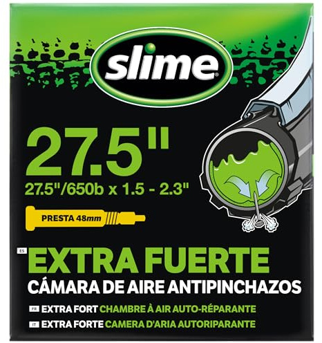 Slime 30060 Fahrradschlauch mit Slime- Pannendichtmittel, selbstdichtend, vorbeugen und reparieren, Presta-Ventil, 26 x 1.75-2.3