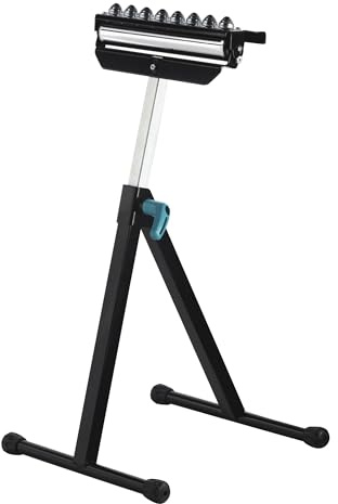 wolfcraft Rollenbock Höhenverstellbar – 3-in-1 Multifunktionsbock als Rollbock, Auflagebock & Kugelauflage, 630–1000 mm, Klappbar, 6102300