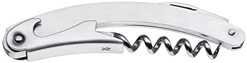 WMF Clever&More Kellnermesser 10 cm, Cromargan Edelstahl mattiert, Kellnerbesteck mit Flaschenöffner, Kapselheber, Folienschneider, für alle Korkenarten