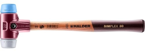 SIMPLEX-Schonhammer, TPE-soft/TPE-mid; mit Tempergussgehäuse und hochwertigem Holzstiel | D=30 mm | 3013.030
