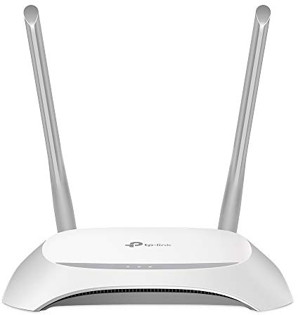 TP-Link TL-WR840N N300 WLAN Router (300Mbit/s (2,4GHz), 4 x 10/100Mbit/s LAN Ports, IPv6, 2 externe Antennen, WPS, Accesspoint Modus), weiß/ schwarz