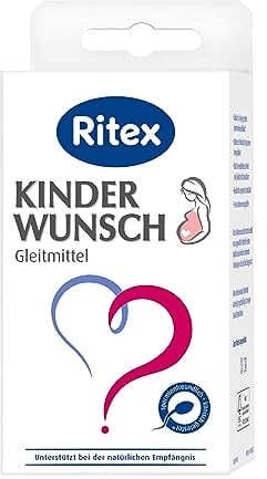 Ritex Kinderwunsch Gleitmittel – Spermienfreundliches Gleitgel zur Unterstützung der natürlichen Empfängnis, 8 x 4 ml, optimierte Viskosität & pH-Wert – Klinisch getestet, Made in Germany