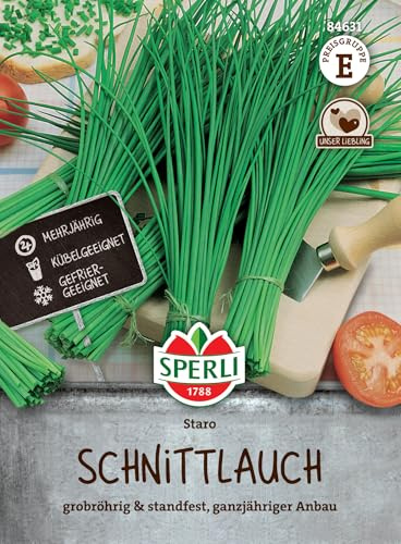 Sperli Schnittlauchsamen Staro 84631 – Kräutersamen für einen grobröhrigen und standfesten Schnittlauch mit einem Inhalt für 8 bis 10 Meter - Saatgut
