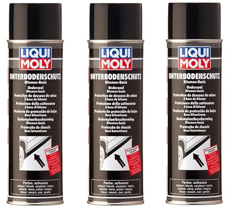 3X LIQUI Moly 6111 Unterbodenschutz Bitumen schwarz Spray Unterboden-Schutz 500m
