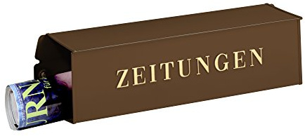 Burg-Wächter Zeitungsrolle mit Metall-Seitendeckel, Briefkastenergänzung, Eckig, Verzinkter Stahl, 808 K, Kupfer