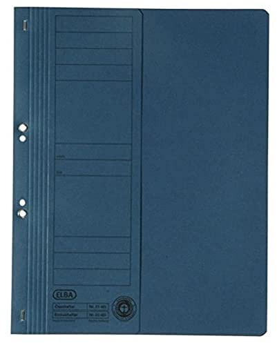 Elba Ösenhefter A4, 1/2 Vorderdeckel, Karton, kfm. Heftung, blau, 50 Stück