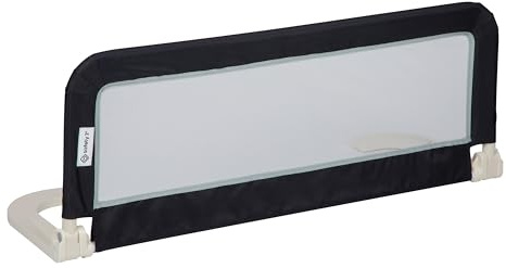 Safety 1st Portable Bed Rail, zusammenklappbares Bettgitter, Rausfallschutz, Reise, 18 M.–5J., tragbares Bettschutzgitter, Netzgewebe, leicht montierbar, automatische Sperre, leicht tragbar, Dark Grey