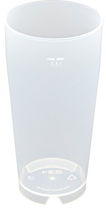 Gebr. Kohlmeier GmbH 25 Stück Mehrwegbecher 0,5 l, Polypropylen, transparent