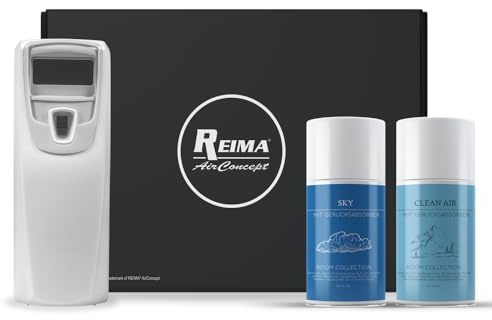 Duftspender Starter Set Praxis | incl. Raumsprays Clean Air und Sky | Raumdüfte von REIMA | mit Geruchsabsorber | Farbe: Business