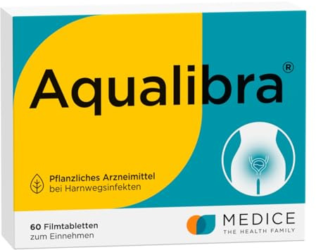 Aqualibra 60 Filmtabletten - bei Blasenentzündung & Harnwegsinfektion - ohne Antibiotika - pflanzlich - ab 12 Jahre