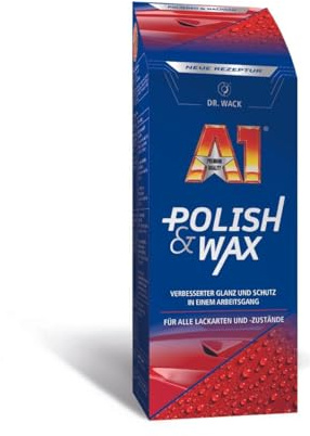 DR. WACK - A1 Polish & Wax 500 ml - Autopolitur & Autowachs in einem - Zuverlässige Kratzer-Entfernung - Verbesserter Schutz & Glanz - für alle Lackarten - Hochwertige Autopflege