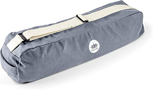 Lotuscrafts® Yogatasche PUNE aus Bio-Baumwolle, Fair & Ökologisch, Ideale Yoga Tasche für Yogamatte und Zubehör, Yogamattentasche mit Extra Fach, 72 cm x 18 x 15 cm