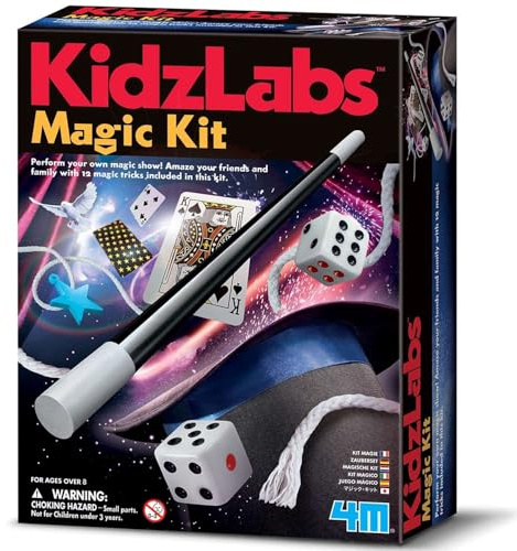 4M KidzLabs Experimentierkasten Zauberkasten - für Kinder ab 8 Jahre, Wissenschaft Spielzeug Mint Lernspielzeug Forscher Set Naturwissenschaft Technik Experimente