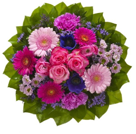 Dominik Blumen und Pflanzen, Blumenstrauß "Magic" mit Rosen, Gerbera, Anemonen, Nelken und Ranunkeln