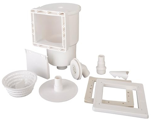 Gre AR100 – Skimmer zur Reinigung und Wasseraufbereitung von Standardpools + Einlassventil. Filtersystem für Pools, Farbe Weiß, 27 x 22 x 35 cm