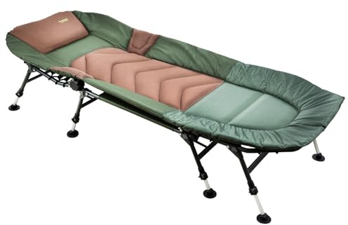 MK-Angelsport Relax Angelliege 8 Bein Karpfenliege bis 150kg belastbar Fischerliege Bedchair Gartenliege Liege
